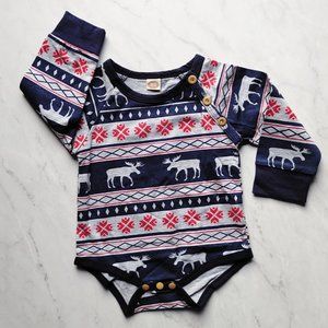 Dark Blue Christmas Onesie